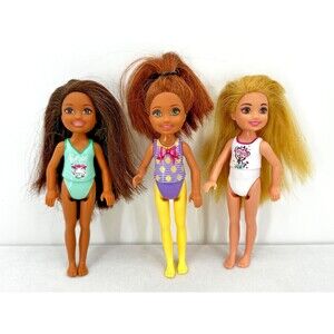 LOT OF 3 ~ Barbie & Friends ~ Club Chelsea 6" Dolls ~ Mattel
